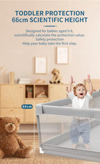 Baby Playpen — Foldable Play Yard with Protective Padding