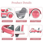 4-in-1 Baby Walker — Push Handle, Sunshade & Activity Center