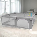 IMBABY Baby Playground 150x180cm Baby Playpen Grey Children's Fence Box with Protective Angle Game Playpen for Children Activity
