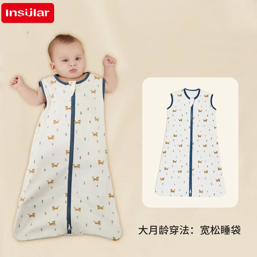 Baby Sleeping Bag For Newborn Summer Thin Soft Cotton Boys Girls Wrap Sleepwear 0-3M Adjustable Breathable Baby Swaddle Blanket