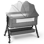 Bedside Bassinet — Breathable Mesh, Portable Newborn Sleeper