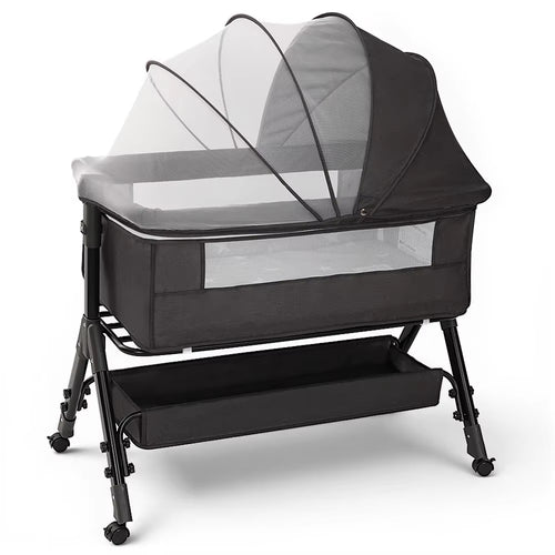 Baby Bassinet Bedside Sleeper, Portable Newborn Bassinet for Baby, Bedside Crib with 360° Visible Breathable Mesh Window